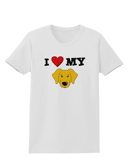 I Heart My - Cute Yellow Labrador Retriever Dog Womens T-Shirt by TooLoud-Womens T-Shirt-TooLoud-White-X-Small-Davson Sales