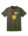 I Heart My - Cute Yorkshire Terrier Yorkie Dog Adult Dark T-Shirt by TooLoud-Mens T-Shirt-TooLoud-Military-Green-Small-Davson Sales