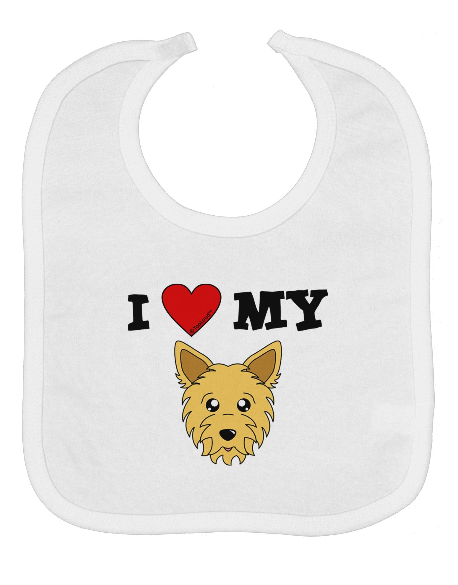 I Heart My - Cute Yorkshire Terrier Yorkie Dog Baby Bib by TooLoud