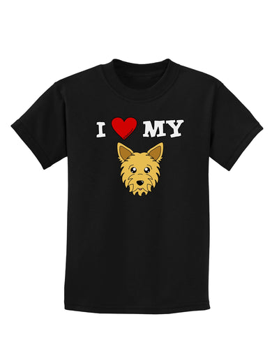 I Heart My - Cute Yorkshire Terrier Yorkie Dog Childrens Dark T-Shirt by TooLoud-Childrens T-Shirt-TooLoud-Black-X-Small-Davson Sales