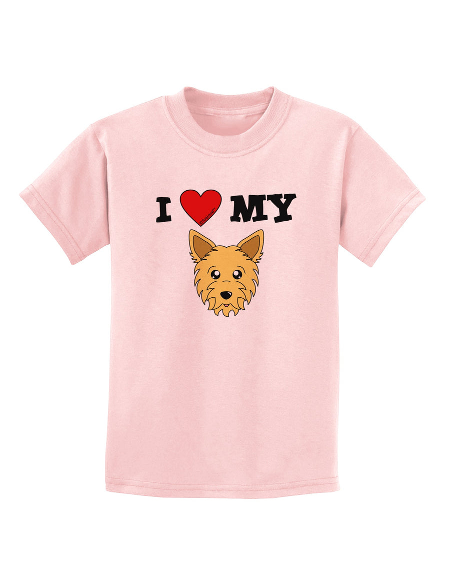 I Heart My - Cute Yorkshire Terrier Yorkie Dog Childrens T-Shirt by TooLoud-Childrens T-Shirt-TooLoud-White-X-Small-Davson Sales