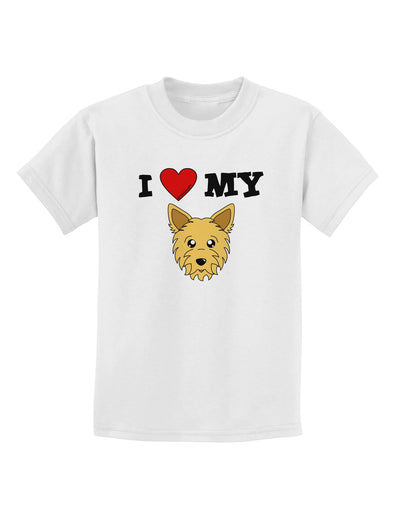 I Heart My - Cute Yorkshire Terrier Yorkie Dog Childrens T-Shirt by TooLoud-Childrens T-Shirt-TooLoud-White-X-Small-Davson Sales