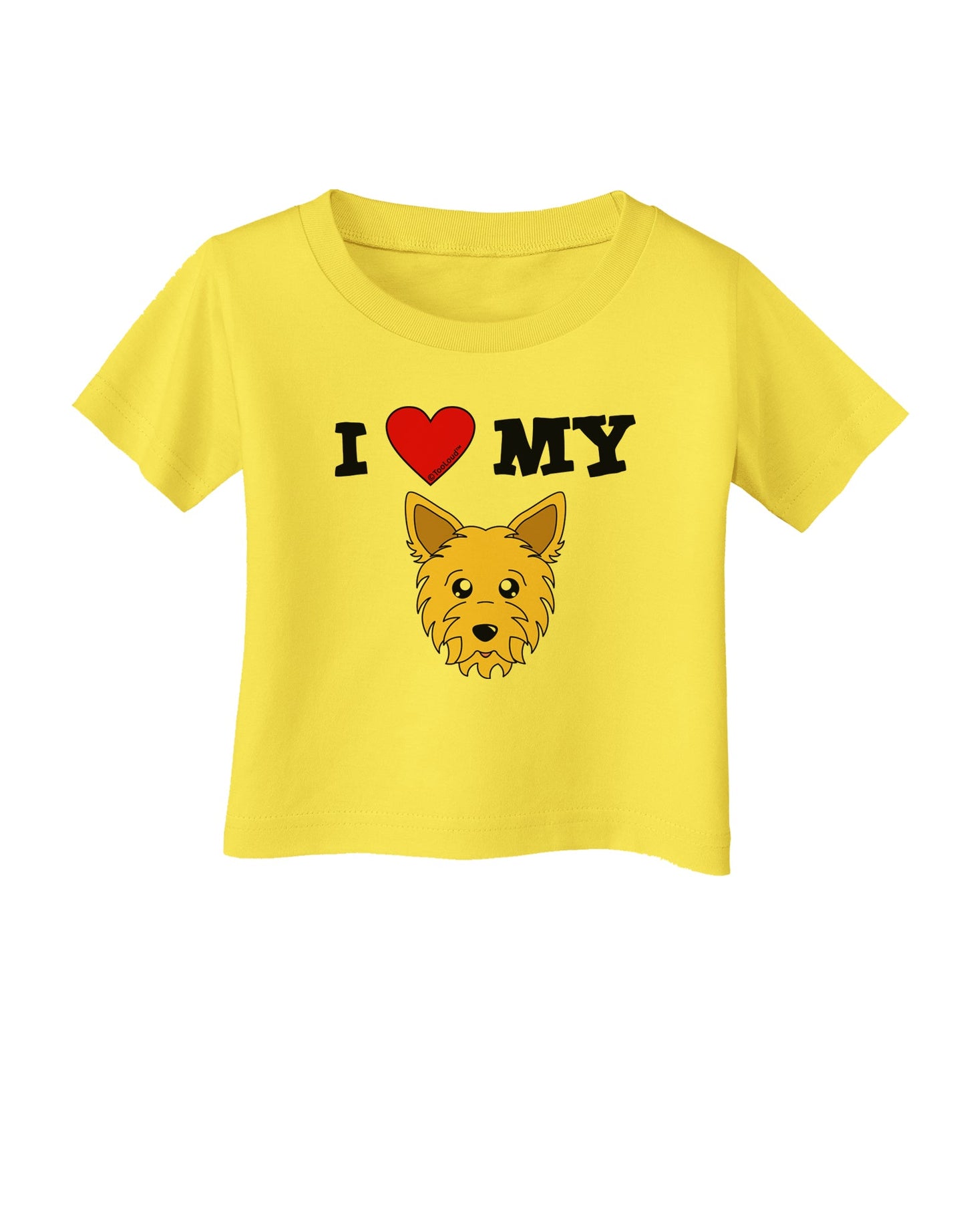 I Heart My - Cute Yorkshire Terrier Yorkie Dog Infant T-Shirt by TooLoud-Infant T-Shirt-TooLoud-Yellow-06-Months-Davson Sales