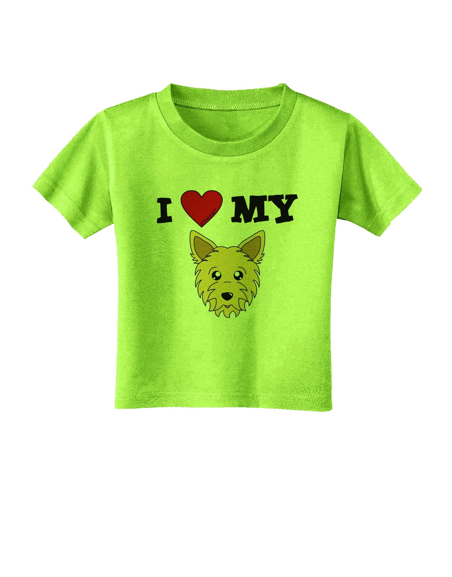 I Heart My - Cute Yorkshire Terrier Yorkie Dog Toddler T-Shirt by TooLoud-Toddler T-Shirt-TooLoud-Lime-Green-2T-Davson Sales
