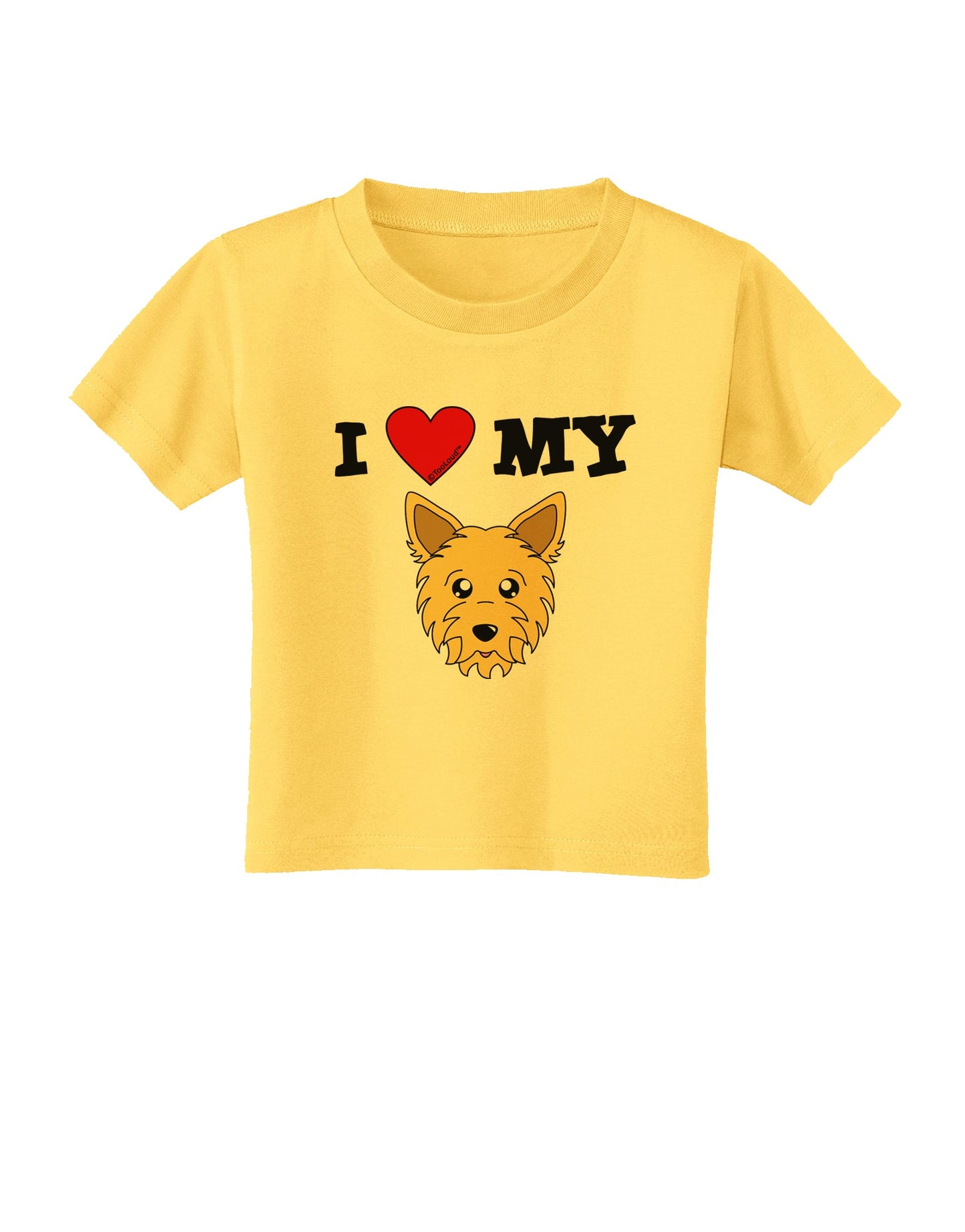 I Heart My - Cute Yorkshire Terrier Yorkie Dog Toddler T-Shirt by TooLoud-Toddler T-Shirt-TooLoud-Yellow-2T-Davson Sales