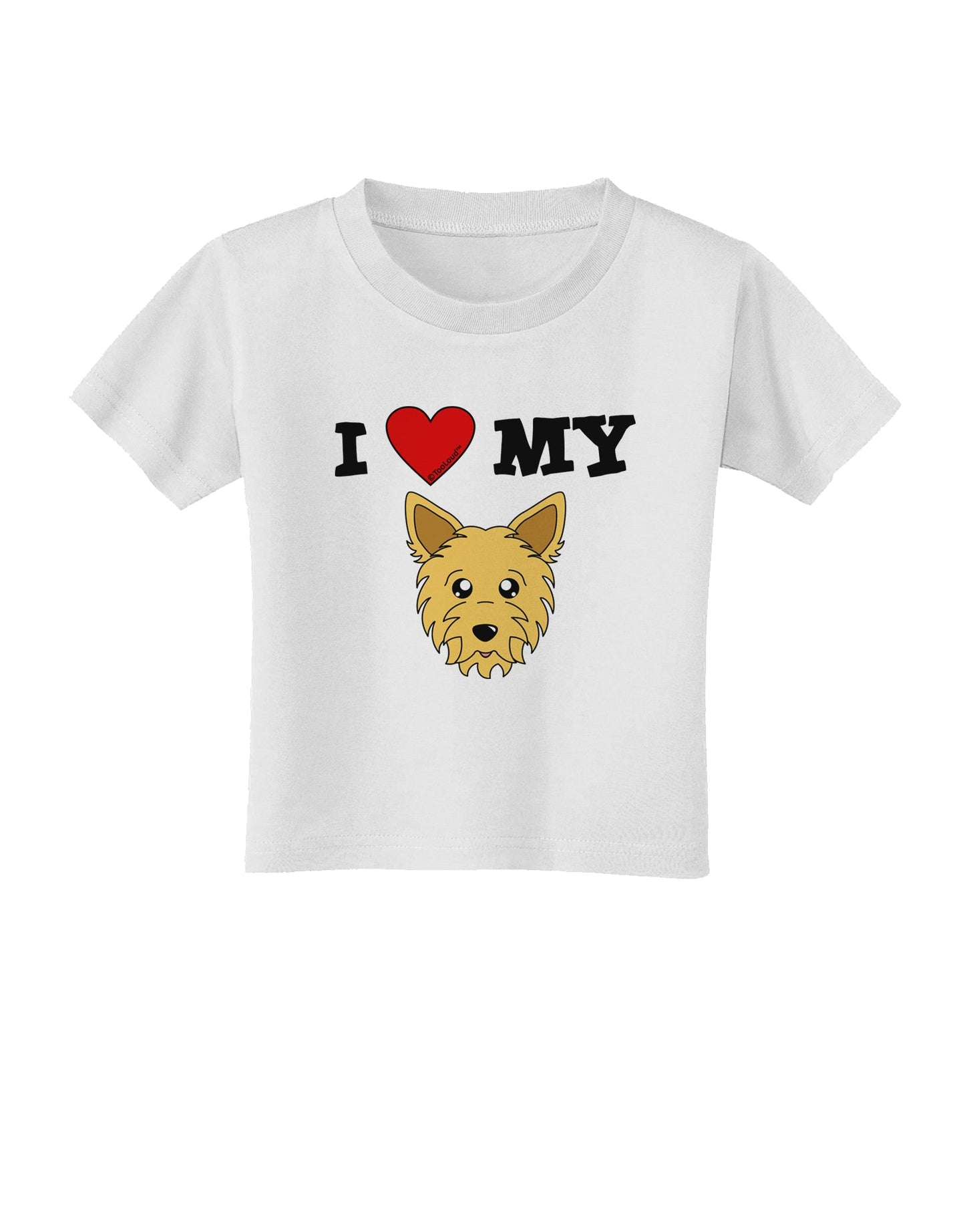 I Heart My - Cute Yorkshire Terrier Yorkie Dog Toddler T-Shirt by TooLoud-Toddler T-Shirt-TooLoud-White-2T-Davson Sales