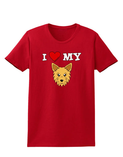 I Heart My - Cute Yorkshire Terrier Yorkie Dog Womens Dark T-Shirt by TooLoud-Womens T-Shirt-TooLoud-Red-X-Small-Davson Sales