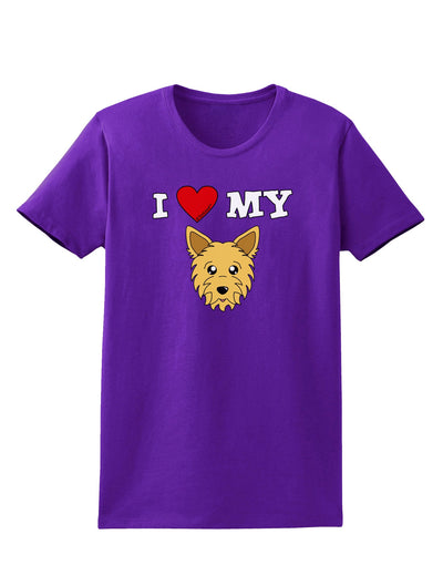 I Heart My - Cute Yorkshire Terrier Yorkie Dog Womens Dark T-Shirt by TooLoud-Womens T-Shirt-TooLoud-Purple-X-Small-Davson Sales