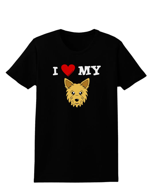 I Heart My - Cute Yorkshire Terrier Yorkie Dog Womens Dark T-Shirt by TooLoud-Womens T-Shirt-TooLoud-Black-X-Small-Davson Sales