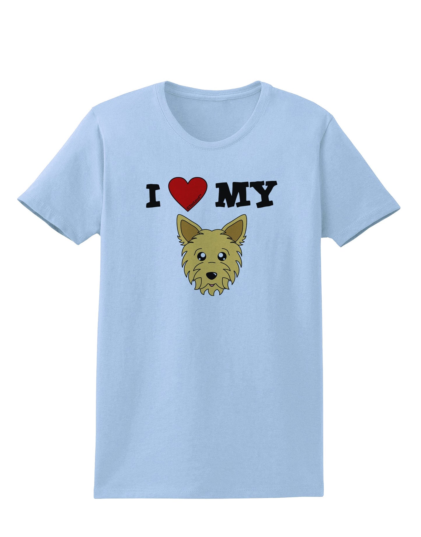 I Heart My - Cute Yorkshire Terrier Yorkie Dog Womens T-Shirt by TooLoud-Womens T-Shirt-TooLoud-Light-Blue-X-Small-Davson Sales