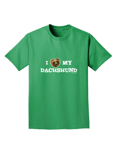 I Heart My Dachshund Adult Dark T-Shirt by TooLoud-Mens T-Shirt-TooLoud-Kelly-Green-Small-Davson Sales