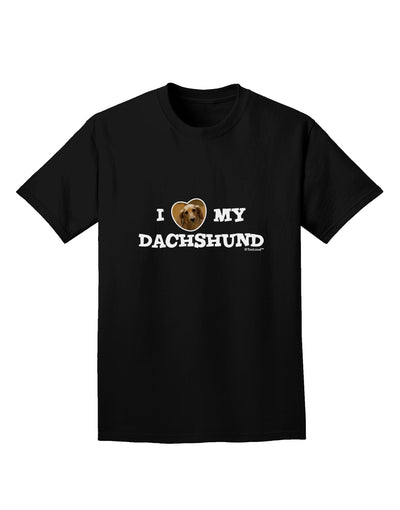 I Heart My Dachshund Adult Dark T-Shirt by TooLoud-Mens T-Shirt-TooLoud-Black-Small-Davson Sales