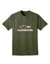 I Heart My Dachshund Adult Dark T-Shirt by TooLoud-Mens T-Shirt-TooLoud-Military-Green-Small-Davson Sales