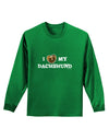 I Heart My Dachshund Adult Long Sleeve Dark T-Shirt by TooLoud-TooLoud-Kelly-Green-Small-Davson Sales