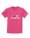 I Heart My Dachshund Childrens Dark T-Shirt by TooLoud-Childrens T-Shirt-TooLoud-Sangria-X-Small-Davson Sales