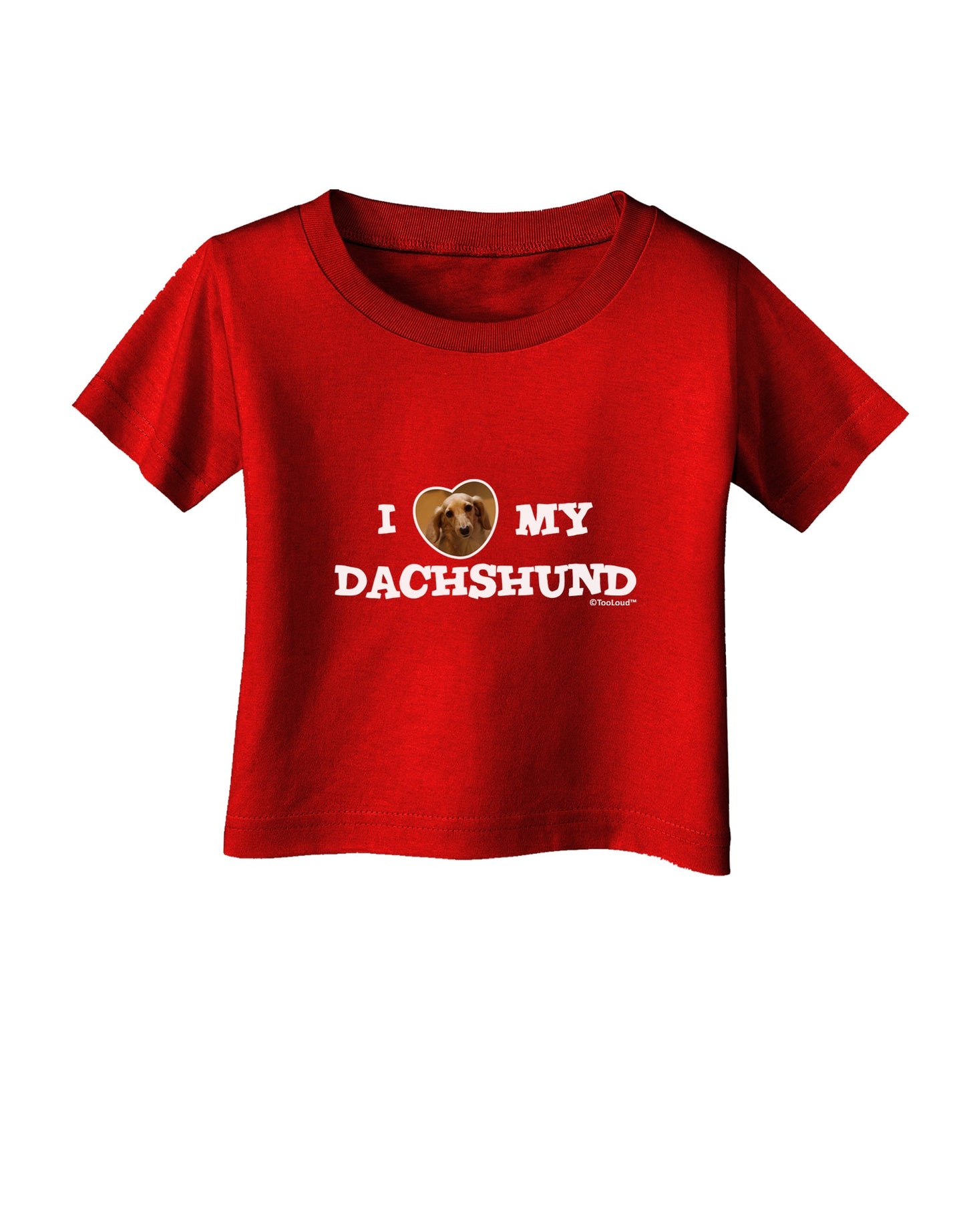 I Heart My Dachshund Infant T-Shirt Dark by TooLoud-Infant T-Shirt-TooLoud-Red-06-Months-Davson Sales