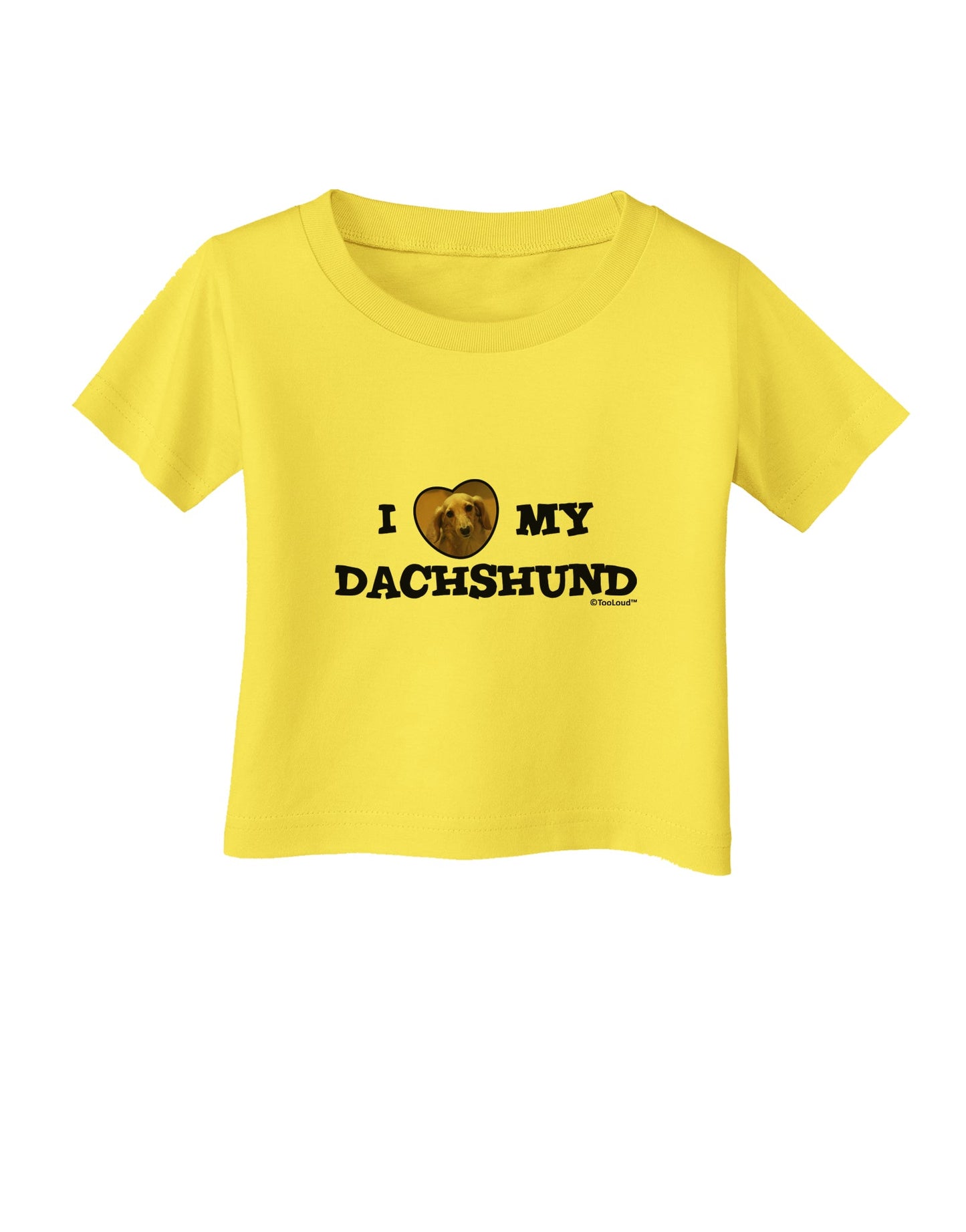 I Heart My Dachshund Infant T-Shirt by TooLoud-Infant T-Shirt-TooLoud-Yellow-06-Months-Davson Sales