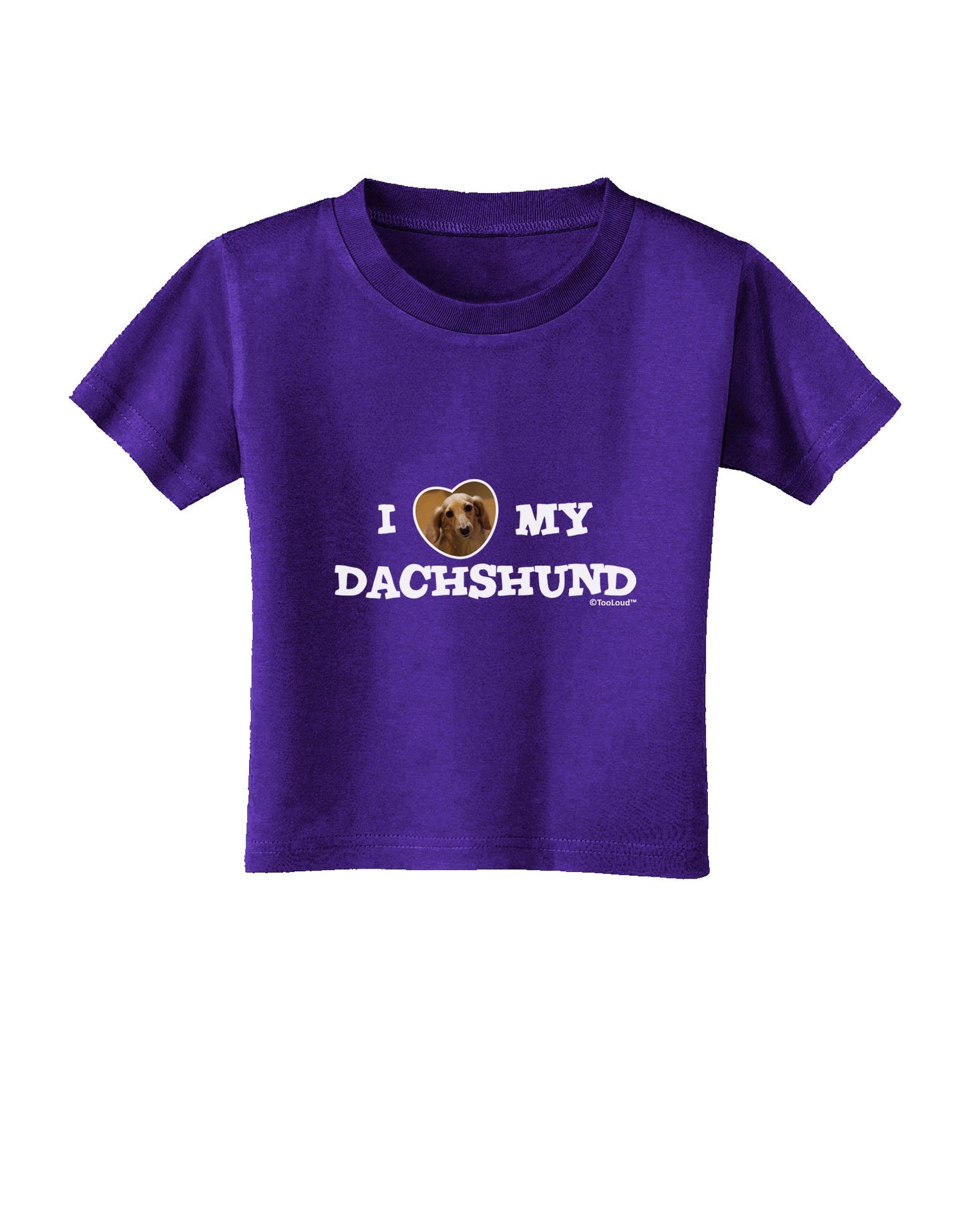 I Heart My Dachshund Toddler T-Shirt Dark by TooLoud-Toddler T-Shirt-TooLoud-Purple-2T-Davson Sales