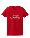 I Heart My Dachshund Womens Dark T-Shirt by TooLoud-Womens T-Shirt-TooLoud-Red-X-Small-Davson Sales