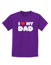 I Heart My Dad Childrens Dark T-Shirt by TooLoud-Childrens T-Shirt-TooLoud-Purple-X-Small-Davson Sales