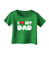 I Heart My Dad Infant T-Shirt Dark by TooLoud-Infant T-Shirt-TooLoud-Clover-Green-06-Months-Davson Sales