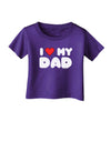 I Heart My Dad Infant T-Shirt Dark by TooLoud-Infant T-Shirt-TooLoud-Purple-06-Months-Davson Sales