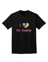 I Heart My Daughter - Autism Awareness Adult Dark T-Shirt by TooLoud-Mens T-Shirt-TooLoud-Black-Small-Davson Sales