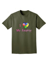 I Heart My Daughter - Autism Awareness Adult Dark T-Shirt by TooLoud-Mens T-Shirt-TooLoud-Military-Green-Small-Davson Sales