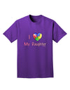 I Heart My Daughter - Autism Awareness Adult Dark T-Shirt by TooLoud-Mens T-Shirt-TooLoud-Purple-Small-Davson Sales