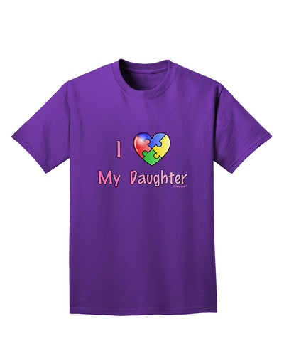 I Heart My Daughter - Autism Awareness Adult Dark T-Shirt by TooLoud-Mens T-Shirt-TooLoud-Purple-Small-Davson Sales