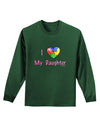 I Heart My Daughter - Autism Awareness Adult Long Sleeve Dark T-Shirt by TooLoud-TooLoud-Dark-Green-Small-Davson Sales