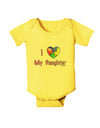 I Heart My Daughter - Autism Awareness Baby Romper Bodysuit by TooLoud-Baby Romper-TooLoud-Yellow-06-Months-Davson Sales