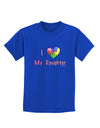 I Heart My Daughter - Autism Awareness Childrens Dark T-Shirt by TooLoud-Childrens T-Shirt-TooLoud-Royal-Blue-X-Small-Davson Sales