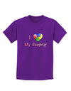 I Heart My Daughter - Autism Awareness Childrens Dark T-Shirt by TooLoud-Childrens T-Shirt-TooLoud-Purple-X-Small-Davson Sales