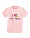 I Heart My Daughter - Autism Awareness Childrens T-Shirt by TooLoud-Childrens T-Shirt-TooLoud-PalePink-X-Small-Davson Sales