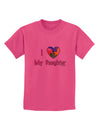 I Heart My Daughter - Autism Awareness Childrens T-Shirt by TooLoud-Childrens T-Shirt-TooLoud-Sangria-X-Small-Davson Sales