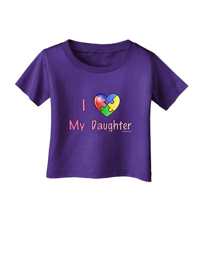 I Heart My Daughter - Autism Awareness Infant T-Shirt Dark by TooLoud-Infant T-Shirt-TooLoud-Purple-06-Months-Davson Sales