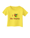 I Heart My Daughter - Autism Awareness Infant T-Shirt by TooLoud-Infant T-Shirt-TooLoud-Yellow-06-Months-Davson Sales