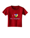 I Heart My Daughter - Autism Awareness Toddler T-Shirt Dark by TooLoud-Toddler T-Shirt-TooLoud-Red-2T-Davson Sales