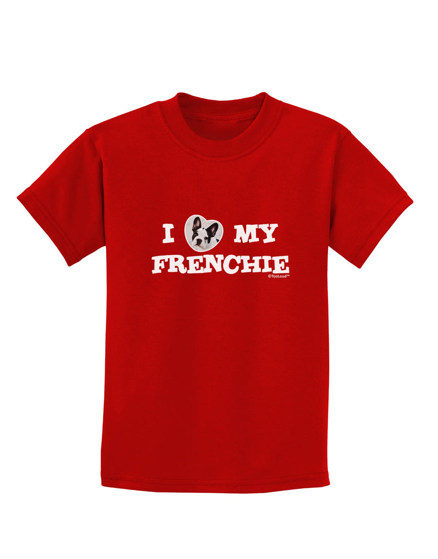 I Heart My Frenchie Childrens Dark T-Shirt by TooLoud-Childrens T-Shirt-TooLoud-Black-X-Small-Davson Sales