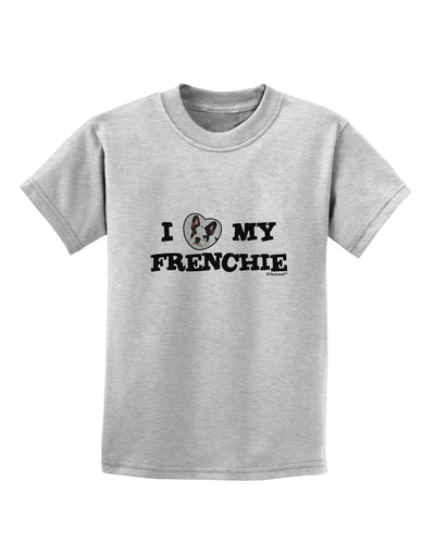 I Heart My Frenchie Childrens T-Shirt by TooLoud-Childrens T-Shirt-TooLoud-AshGray-X-Small-Davson Sales