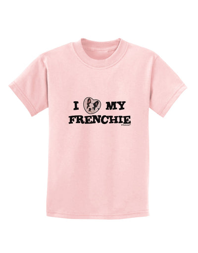 I Heart My Frenchie Childrens T-Shirt by TooLoud-Childrens T-Shirt-TooLoud-PalePink-X-Small-Davson Sales