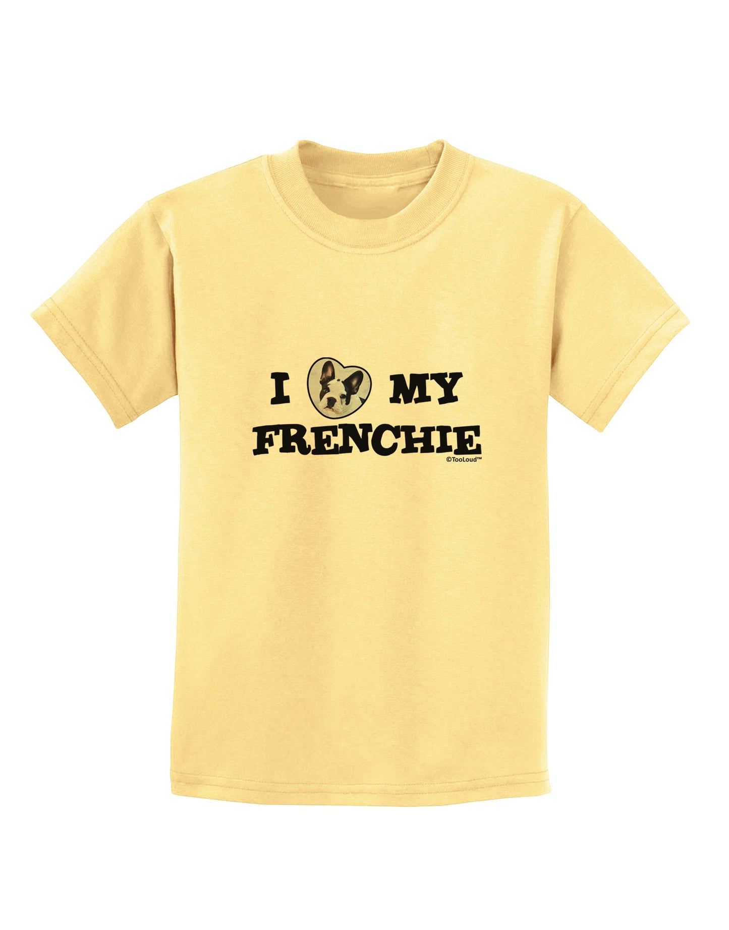 I Heart My Frenchie Childrens T-Shirt by TooLoud-Childrens T-Shirt-TooLoud-Daffodil-Yellow-X-Small-Davson Sales