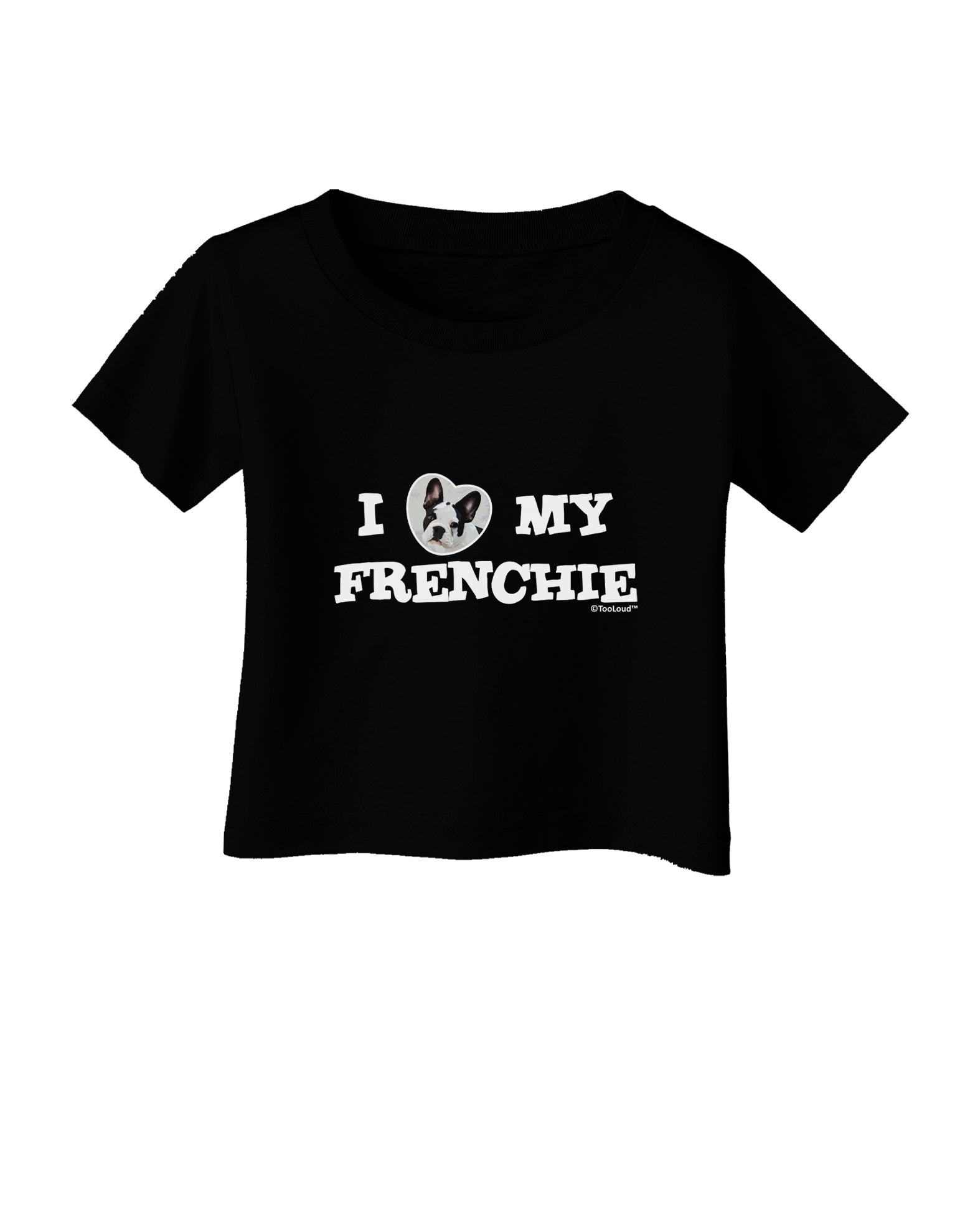 I Heart My Frenchie Infant T-Shirt Dark by TooLoud-Infant T-Shirt-TooLoud-Black-06-Months-Davson Sales