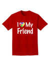 I Heart My Friend - Autism Awareness Adult Dark T-Shirt by TooLoud-Mens T-Shirt-TooLoud-Red-Small-Davson Sales