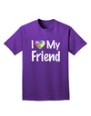 I Heart My Friend - Autism Awareness Adult Dark T-Shirt by TooLoud-Mens T-Shirt-TooLoud-Purple-Small-Davson Sales