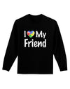 I Heart My Friend - Autism Awareness Adult Long Sleeve Dark T-Shirt by TooLoud-TooLoud-Black-Small-Davson Sales