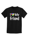 I Heart My Friend - Autism Awareness Childrens Dark T-Shirt by TooLoud-Childrens T-Shirt-TooLoud-Black-X-Small-Davson Sales