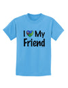 I Heart My Friend - Autism Awareness Childrens T-Shirt by TooLoud-Childrens T-Shirt-TooLoud-Aquatic-Blue-X-Small-Davson Sales