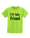 I Heart My Friend - Autism Awareness Childrens T-Shirt by TooLoud-Childrens T-Shirt-TooLoud-Lime-Green-X-Small-Davson Sales